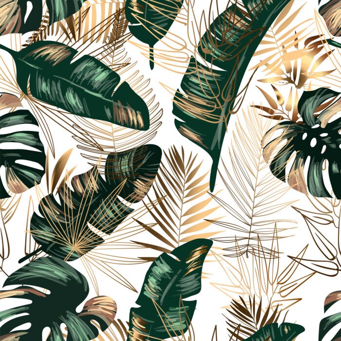 Behang Seamless jungle background