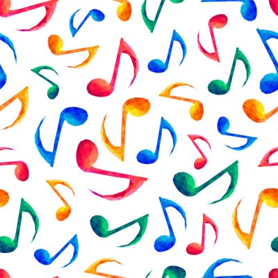 Behang Seamless musical pattern - notes