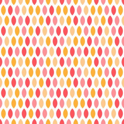 Behang Seamless pattern with pink and orange geometric shapes