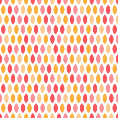 Behang Seamless pattern with pink and orange geometric shapes