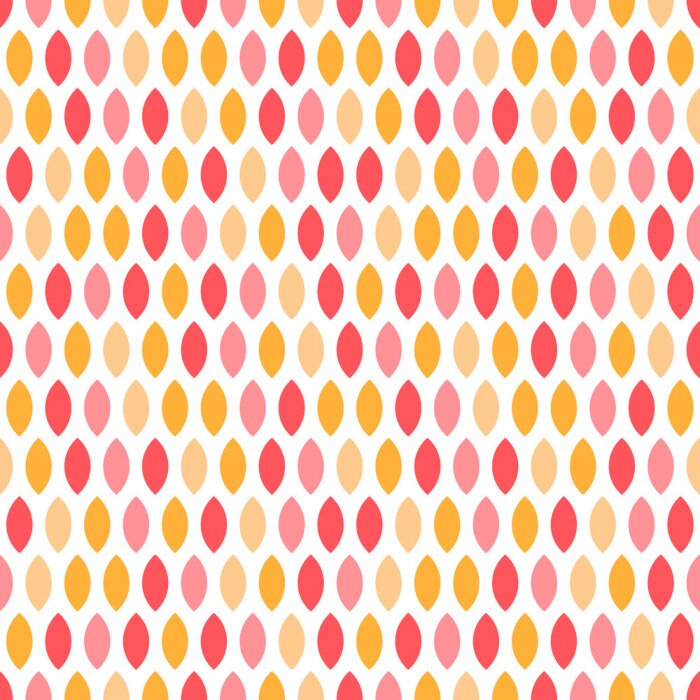 Behang Seamless pattern with pink and orange geometric shapes