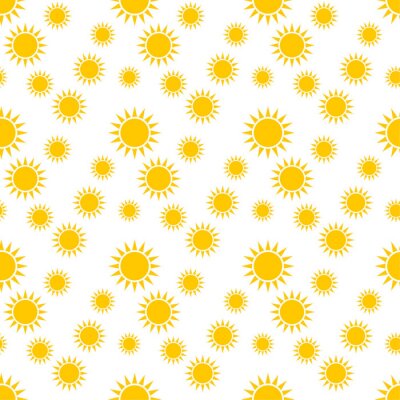 Behang Seamless pattern with suns