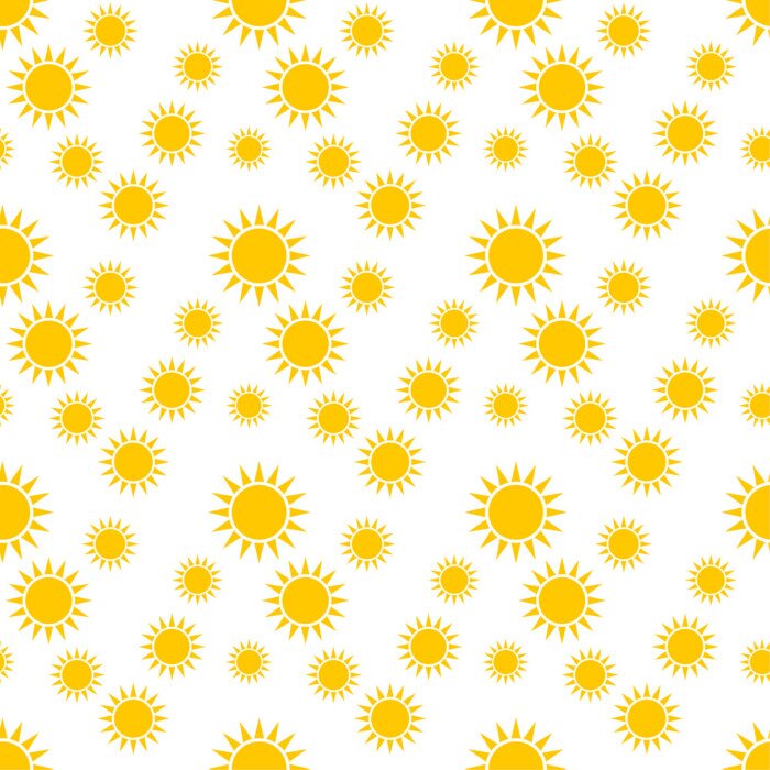 Behang Seamless pattern with suns