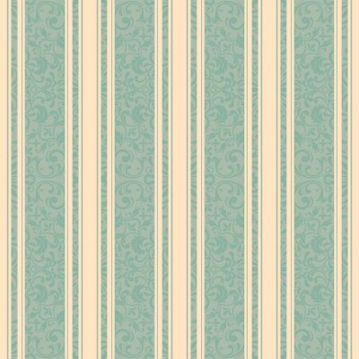 Behang Shabby chic vintage groene strepen