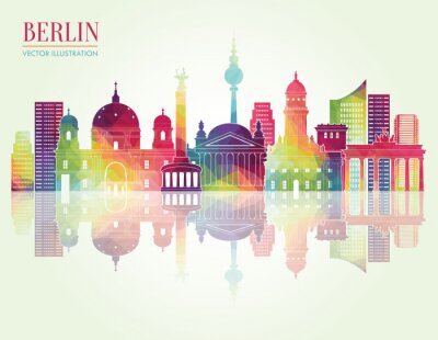 skyline van Berlijn. vector illustratie
