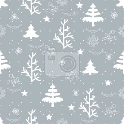 Behang Sneeuw en Bomen