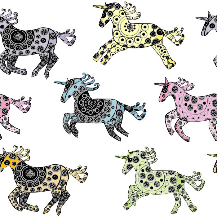 Behang Snelheidsovertredingen eenhoorns