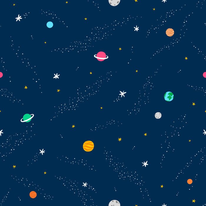 Behang Space patroon