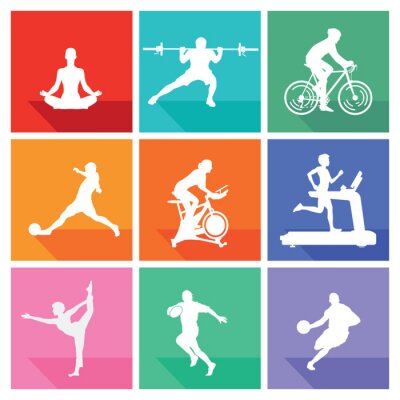 Behang Sport en vrije tijd collectie geïsoleerd