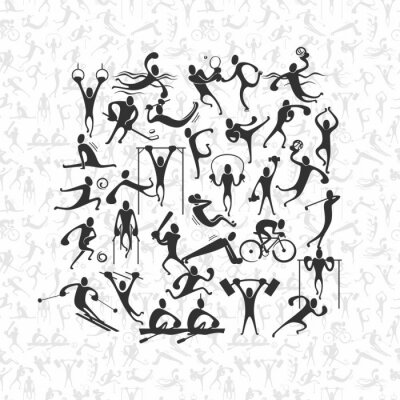 Behang sport mensen symbool