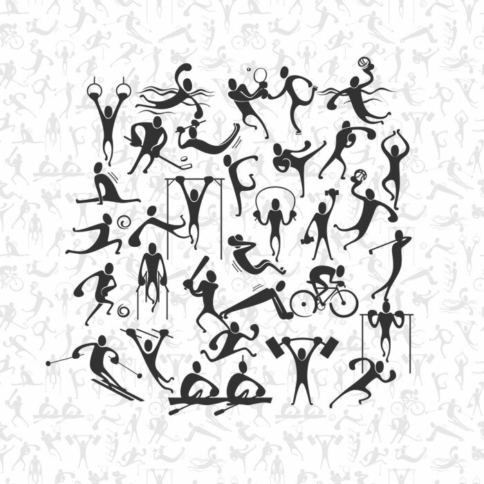 Behang sport mensen symbool