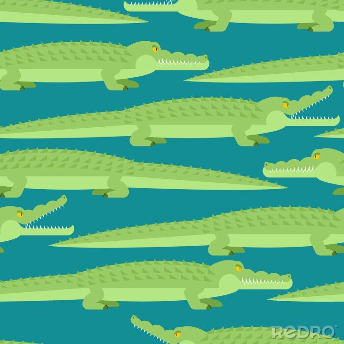 Behang Sprookjesachtige krokodillen