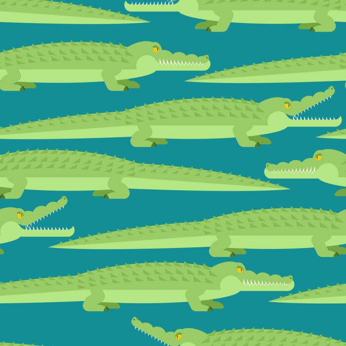 Behang Sprookjesachtige krokodillen