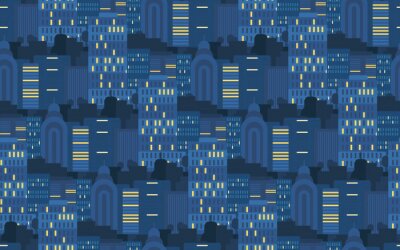 Behang Stad Naadloze Patroon