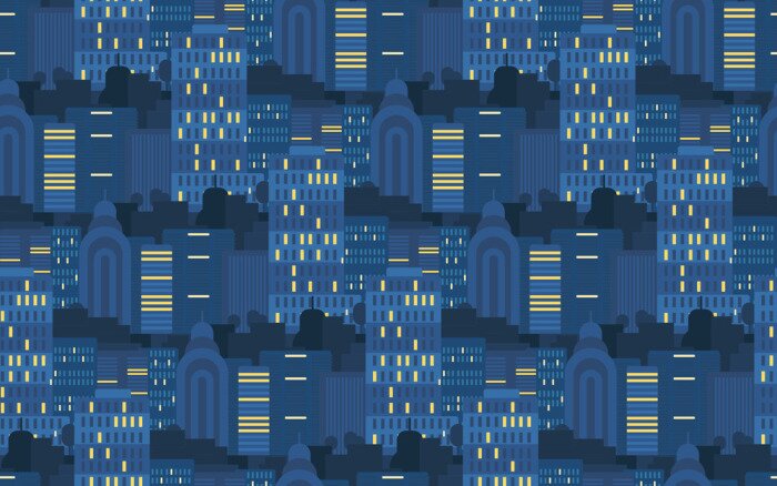 Behang Stad Naadloze Patroon