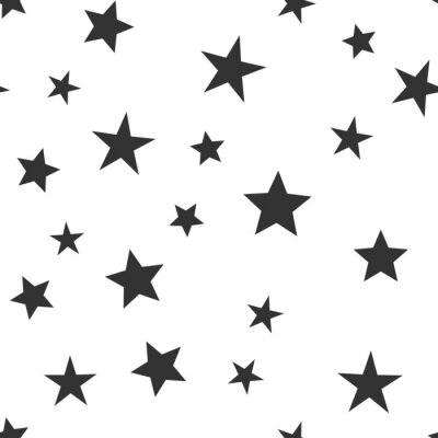 Behang Stars seamless pattern. Vector illustration. Star icons texture background.