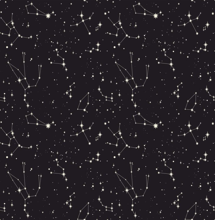 Behang Ster sterrenbeeld naadloze vector patroon