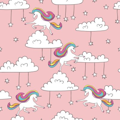 Behang Sterren hangen aan de wolken