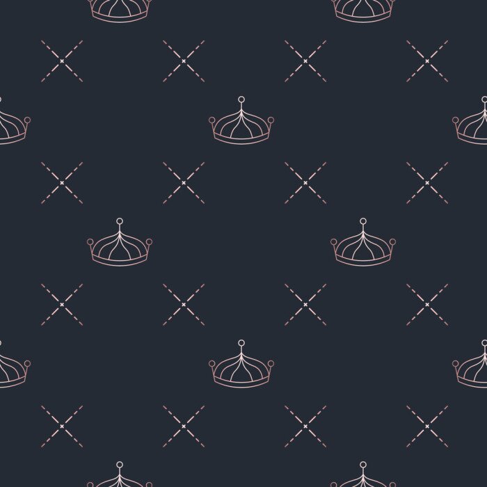 Behang Stijlvolle glamour met een kroon en diamanten