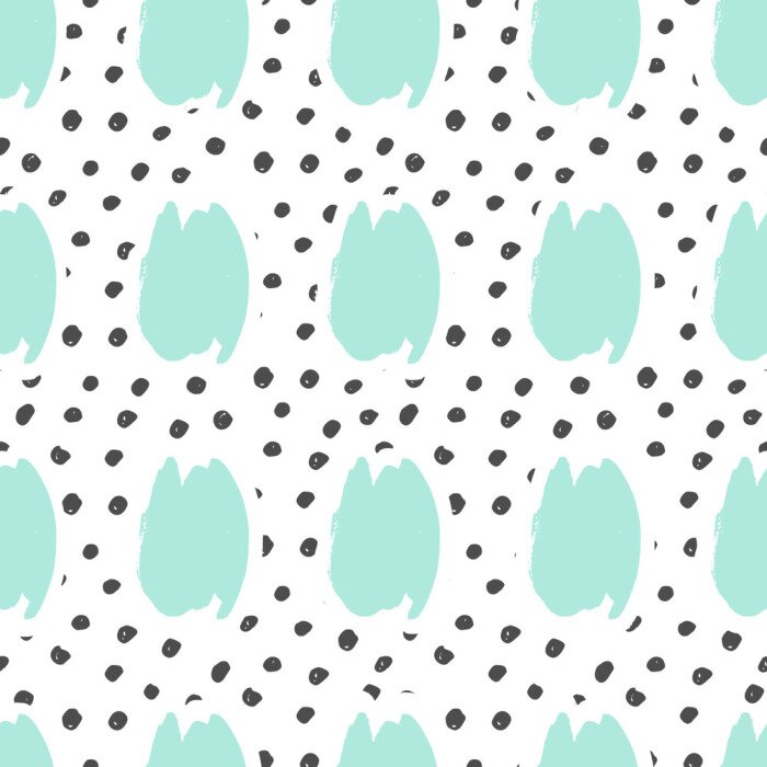 Behang Stippen en cirkels op een witte achtergrond