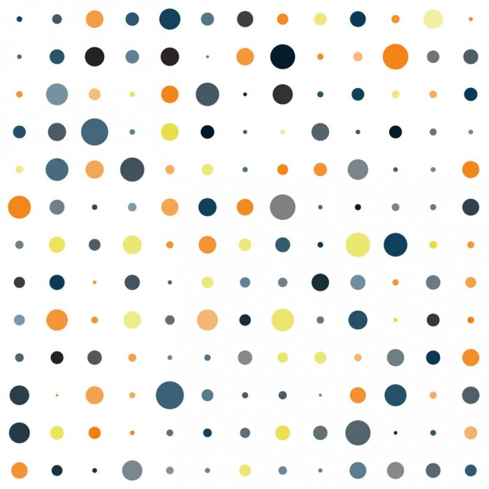 Behang Stippen in retro tinten