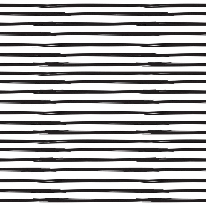 Behang Straight, parallel lines. Grunge linear backdrop. Vector seamless pattern, variable width stripes.