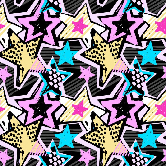 Behang Street art kleurrijke graffiti sterren