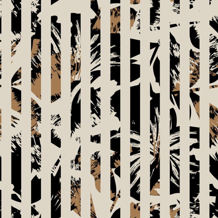 Behang Strepen op bladtextuur