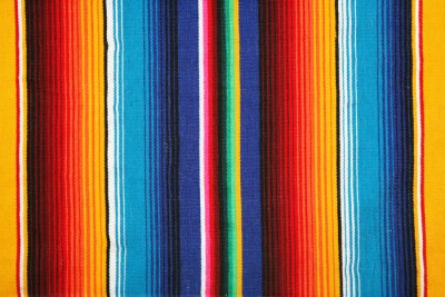 Behang Strepen verticaal patroon in mexicaanse stijl
