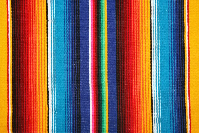 Behang Strepen verticaal patroon in mexicaanse stijl