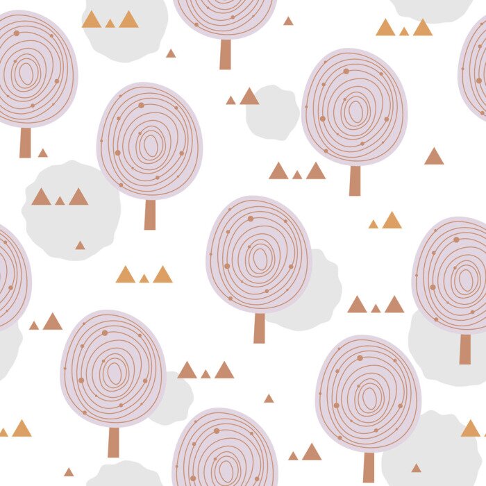 Behang Subtiele bomen - voor kinderen