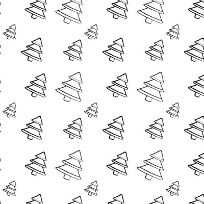 Behang Subtiele kerstbomen