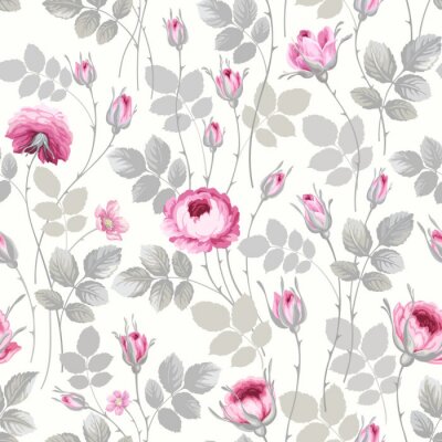 Behang Subtiele roze grijze en roze tinten