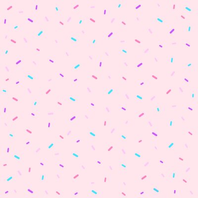 Behang Suiker hagelslag op een roze achtergrond