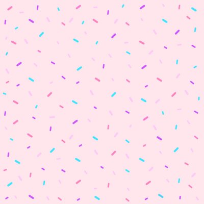 Behang Suiker hagelslag op een roze achtergrond