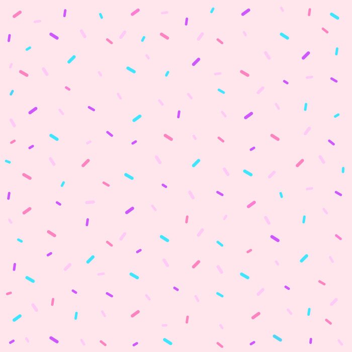 Behang Suiker hagelslag op een roze achtergrond
