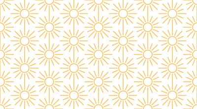 Behang Sun seamless pattern with line icons. Sunny summer background for baby fabric, skin care cream with spf brochure abstract backdrop