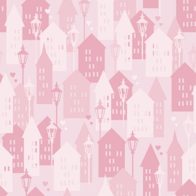 Behang Sweet Home naadloze patroon, vector illustratie