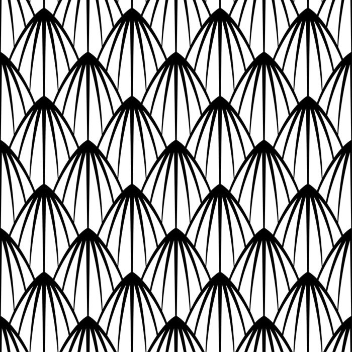 Behang Symmetrisch bergmotief