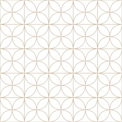 Behang Symmetrisch geometrisch motief met cirkels