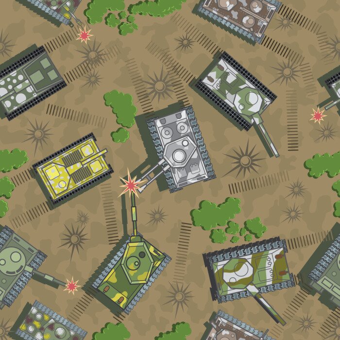 Behang Tanks op het slagveld