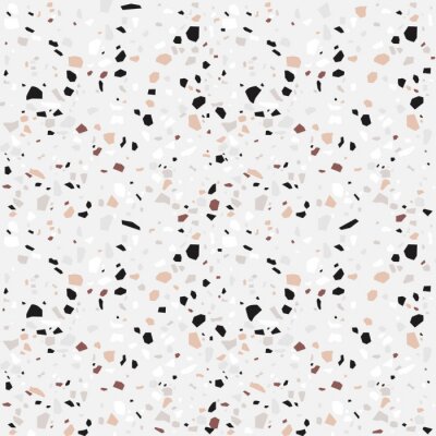 Behang Terazzo patroon in pastel tinten