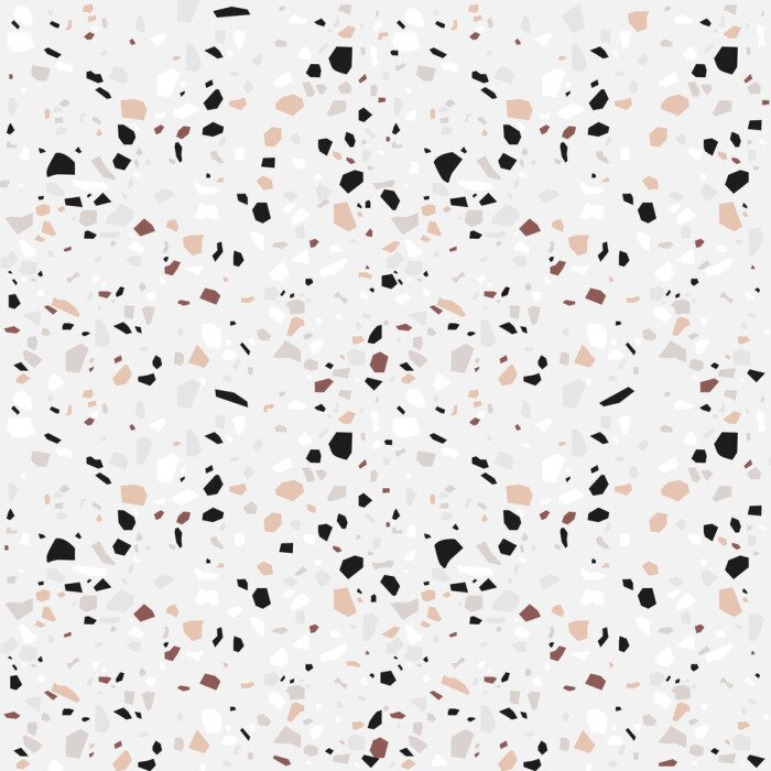 Behang Terazzo patroon in pastel tinten
