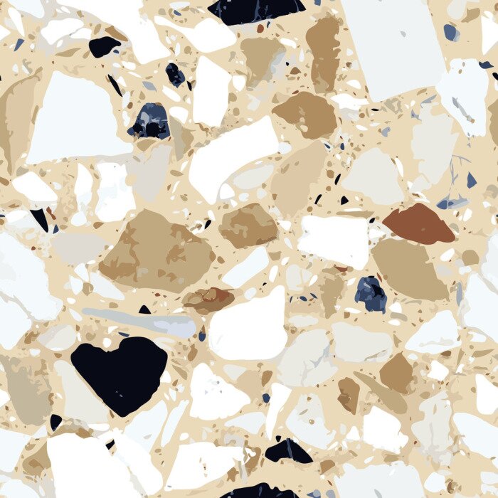 Behang Terrazzo als modern ontwerp