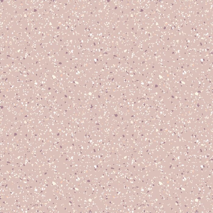 Behang Terrazzo marble seamless pattern. Vector texture of mosaic floor with natural stones, granite, marble, quartz, limestone, colored glass, concrete. Terazzo flooring. Sandy background in pastel colors