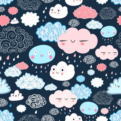 Behang textuur van het plezier van wolken