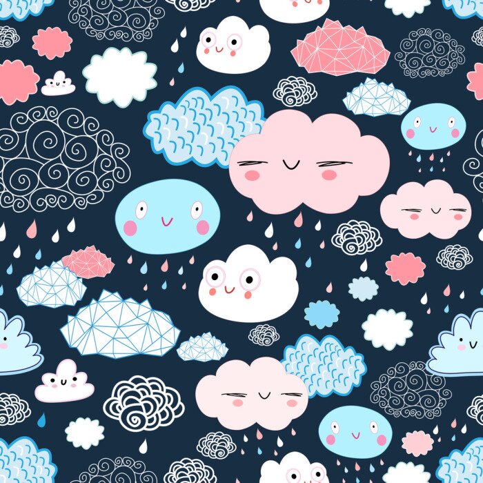 Behang textuur van het plezier van wolken