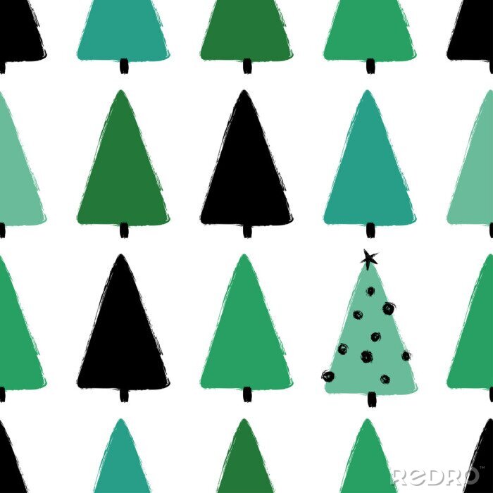 Behang Thema kerstboom