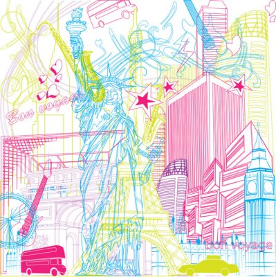 Behang tournee door Europa en Amerika