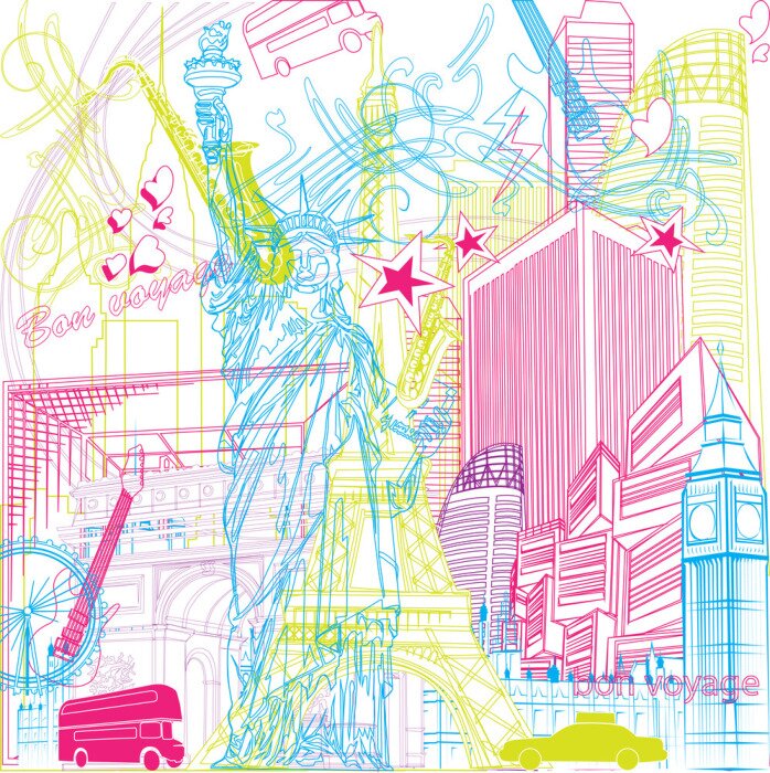 Behang tournee door Europa en Amerika